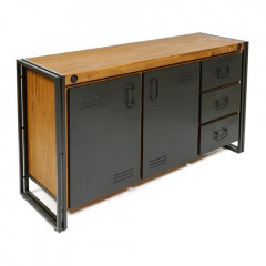 Комод Secret De Maison CITY ( mod. CTY D01) , металл/дерево акация, 150х45х80см, коричневый дым (smoke brown B034)