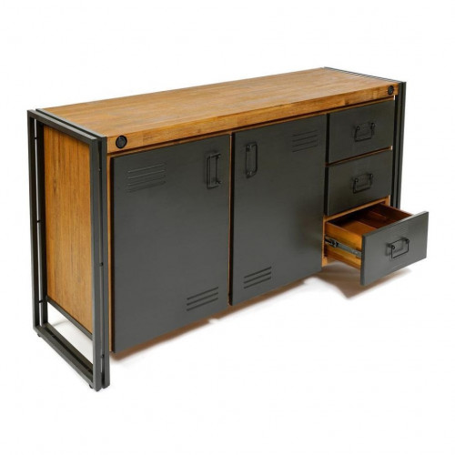 Комод Secret De Maison CITY ( mod. CTY D01) , металл/дерево акация, 150х45х80см, коричневый дым (smoke brown B034)