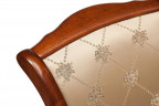 Кресло Geneva (GN-AC ), дерево гевея, 60х54х96см, MAF Brown, ткань золотистые цветы (SK-GF)