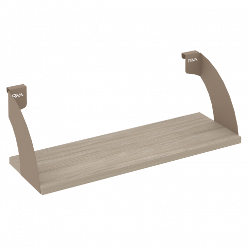 Навесные полки. Кронштейны+ЛДСП полка 600мм MAN-41-6 Дуб аттик/Мокко металл 600*220*200