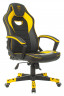 Кресло игровое Zombie GAME 16 черный/желтый эко.кожа/ткань крестов. пластик