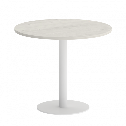 Home Office Стол круглый VR.SP-5-90.1 Дуб наварра/Белый металл 900*900*750