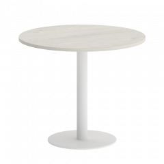 Home Office Стол круглый VR.SP-5-90.1 Дуб наварра/Белый металл 900*900*750