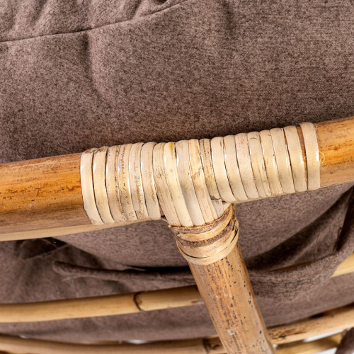 23/01 Матрац для кресла "Папасан", экошерсть, коричневый, 1811-5