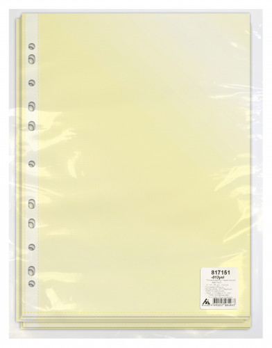 Папка-вкладыш Бюрократ Премиум -013COLOR ассорти глянцевые А4+ 30мкм (упак.:50шт)