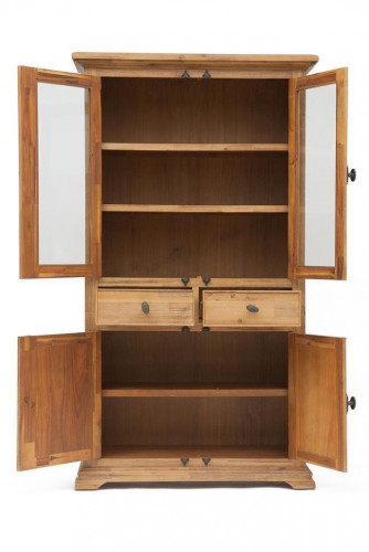 Витрина большая Secret De Maison AVIGNON ( mod. PRO-L04 ), дерево акация, 195х110х45см, Натуральный (Brushed Ash color)