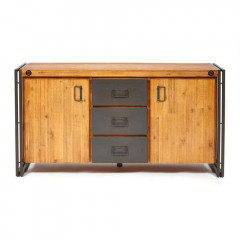 Комод Secret De Maison CITY ( mod. CTY D01ABOIS2-150 ), дерево акация, 150*45*80, коричневый дым (smoke brown B034)