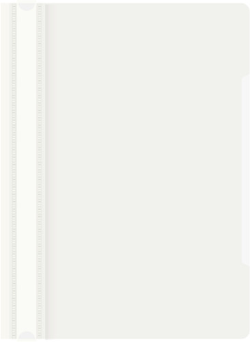 Папка-скоросшиватель Бюрократ -PS20WH A4 прозрач.верх.лист пластик белый 0.12/0.16