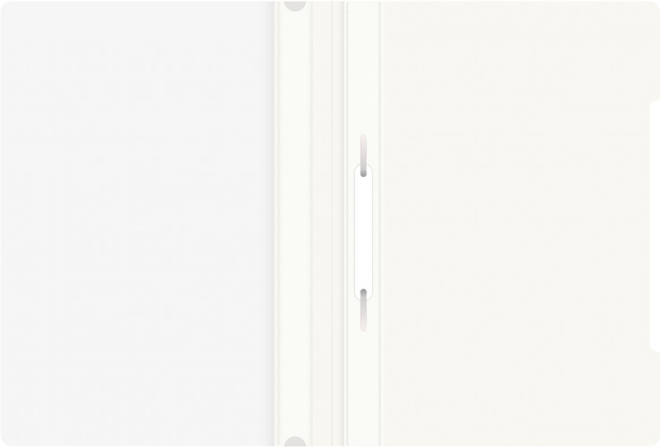 Папка-скоросшиватель Бюрократ -PS20WH A4 прозрач.верх.лист пластик белый 0.12/0.16