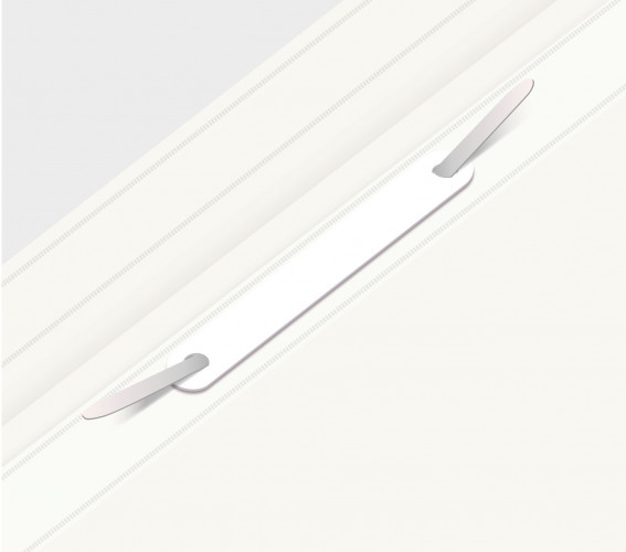 Папка-скоросшиватель Бюрократ -PS20WH A4 прозрач.верх.лист пластик белый 0.12/0.16