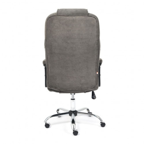 Кресло BERGAMO (хром), флок , серый, 29