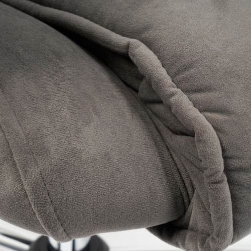 Кресло BERGAMO (хром), флок , серый, 29