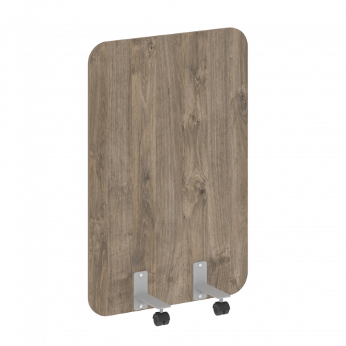 R-line Перегородка на металлических опорах, на роликах DP.R-80-120 Тиквуд тёмный/Серый металл 800*18*1200