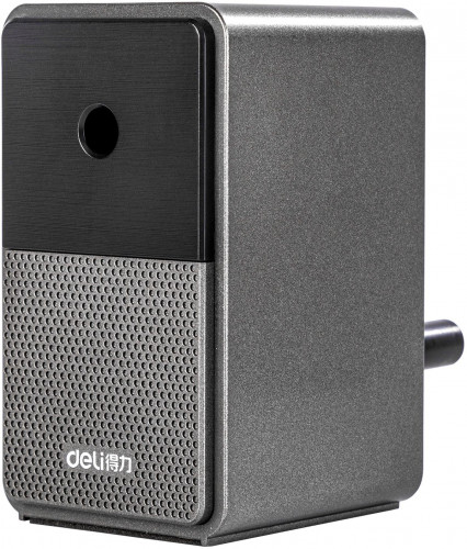 Точилка для карандашей механическая Deli 71160Black 1 отверстие пластик черный