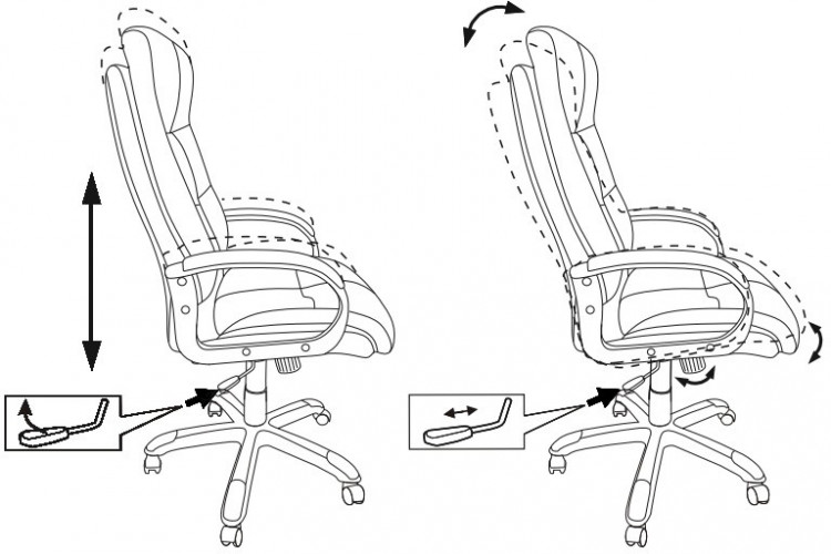 Кресло руководителя Бюрократ CH-824 Fabric серый Alfa 44 крестов. пластик