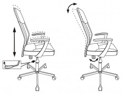Кресло Бюрократ CH-605 черный эко.кожа крестов. металл черный