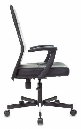 Кресло Бюрократ CH-605 черный эко.кожа крестов. металл черный