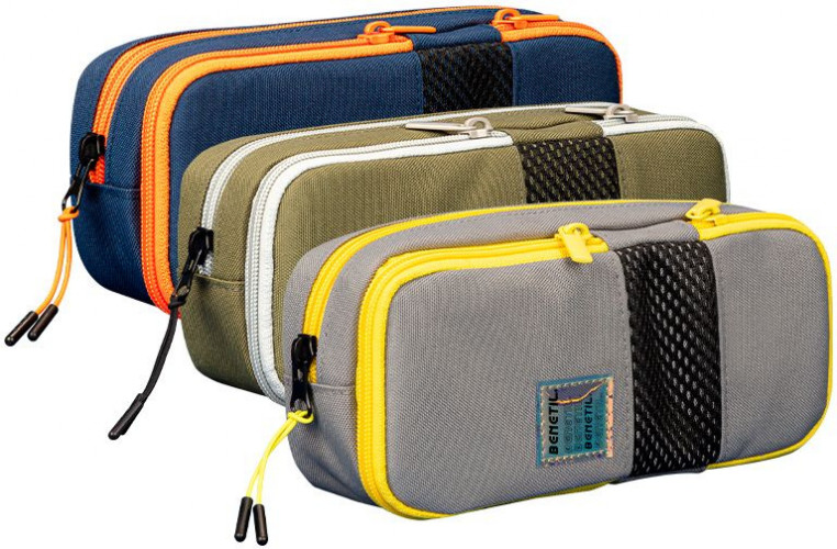 Пенал Deli 66961 ассорти 3отд. 225х80х50 ткань