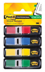 Закладки самокл. пластиковые 3M 7000042768/683-4-RU 12мм 4цв.в упак. 25лист