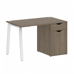 Home Office Стол письменный VR.SP-3-118.1.A Вяз/Белый металл 1180*720*750