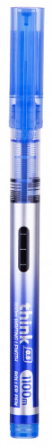 Ручка роллер Deli Think (EQ300-BL) синий d=0.5мм син. черн. игловидный пиш. наконечник