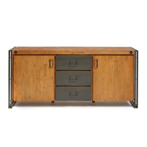 Комод Secret De Maison CITY ( mod. CTY D01ABOIS2-180 ), металл/дерево акация, 180х45х80см, коричневый дым (smoke brown B034)