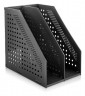 Лоток вертикальный Deli 78999Black 2отд. складной A4 168х255х243мм черный пластик