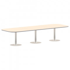 Конференц стол ПРГ-7 Клен/Белый 3600х1200х750