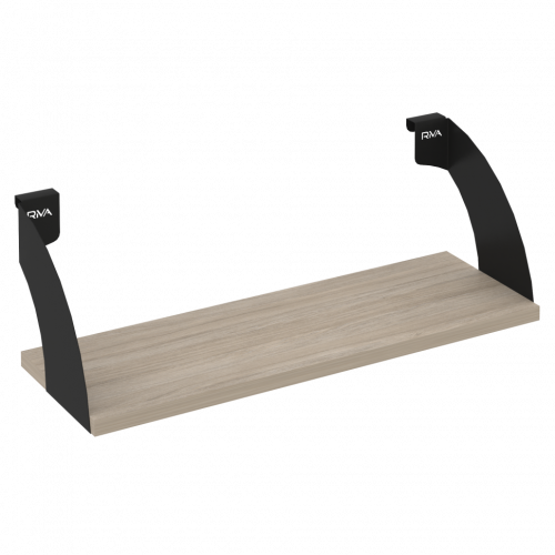 Навесные полки. Кронштейны+ЛДСП полка 600мм MAN-41-6 Дуб аттик/Чёрный металл 600*220*200