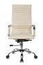 Кресло руководителя Бюрократ CH-883 слоновая кость эко.кожа крестов. металл хром