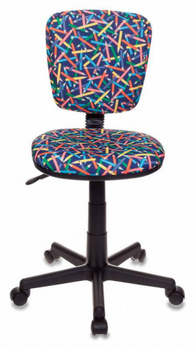 Кресло детское Бюрократ CH-204NX синий карандаши крестов. пластик