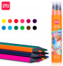 Карандаши цв. Deli 7073-12 пластик 12цв. туба пл. ластик