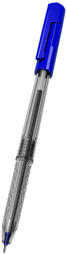 Набор ручек шариков. Deli Arrow EQ00830-P прозрачный/синий d=0.5мм син. черн. (12шт)