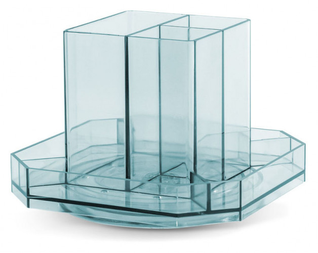 Органайзер настольный Deli 8942BLUE 140x140x98мм синий пластик