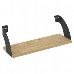 Навесные полки. Кронштейны+ЛДСП полка 600мм MAN-41-6 Тиквуд светлый/Антрацит металл 600*220*200