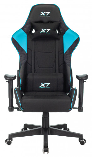 Кресло игровое A4Tech X7 GG-1100 черный/голубой текстиль/эко.кожа крестов. пластик