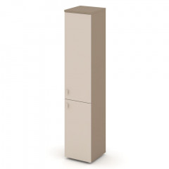 Estetica Шкаф высокий узкий правый (1 низкий фасад ЛДСП+1 средний фасад ЛДСП) ES.SU-1.3 (R) Латте/Капучино 400*420*1977