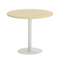 Home Office Стол круглый VR.SP-5-90.1 Клён/Белый металл 900*900*750
