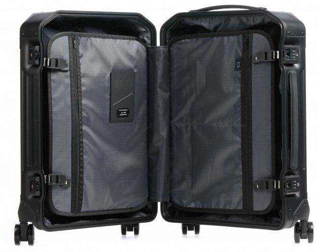 Чемодан Piquadro ALU (BV4425ALUS/N) 40x55x20см 37л. 4.590кг. алюминий/натур.кожа черный