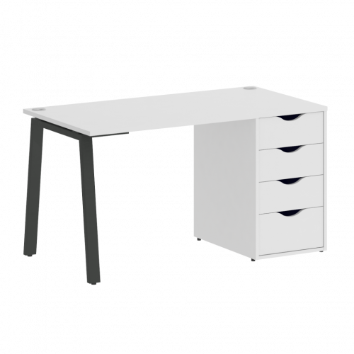 Home Office Стол письменный VR.SP-3-138.4.A Белый/Антрацит металл 1380*720*750