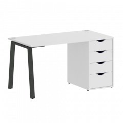 Home Office Стол письменный VR.SP-3-138.4.A Белый/Антрацит металл 1380*720*750