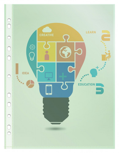 Папка-вкладыш Бюрократ Премиум -013GRN зеленый глянцевые А4+ 30мкм (упак.:50шт)