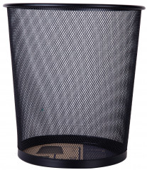 Корзина для бумаг Deli E9190 круглая 12л. мет.сетка черный