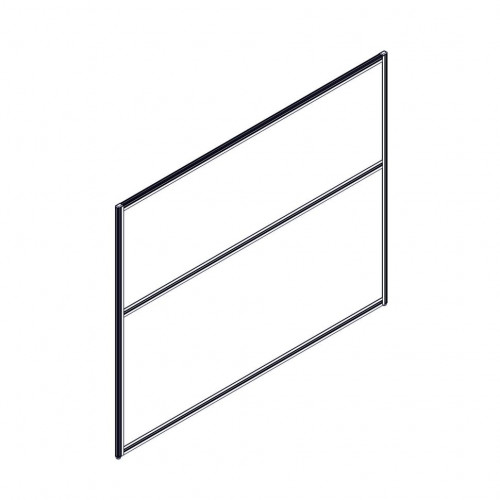 Секция комбинированной перегородки RP130SL160 Серый/Tempo 9 (графит) 1600х22х1300