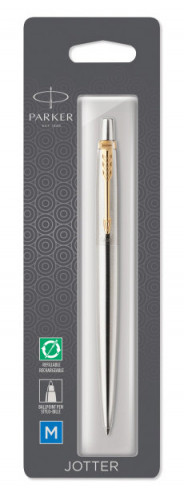 Ручка шариков. Parker Jotter Core K691 (1953206) Stainless Steel GT M син. черн. блистер