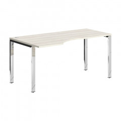Стол эргономичный XGCET 169(L).1 Сосна Эдмонт/Нержавейка полированная 1600х900х750 XTEN GLOSS