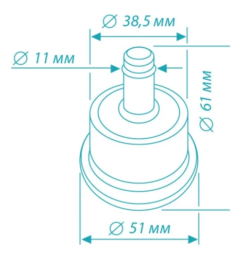 Набор заглушек Бюрократ FootSet FootSet35 черный