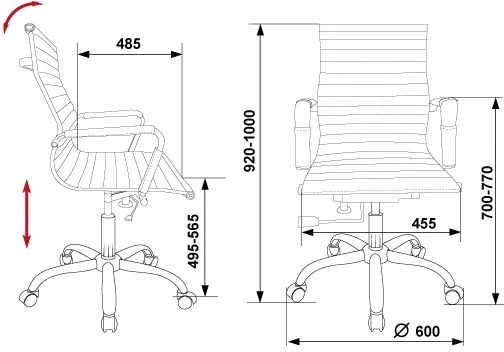 Кресло руководителя Бюрократ CH-883-LOW черный эко.кожа низк.спин. крестов. металл хром