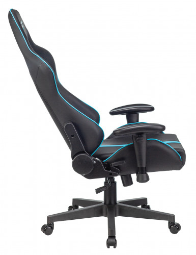 Кресло игровое A4Tech X7 GG-1200 черный/голубой эко.кожа крестов. пластик