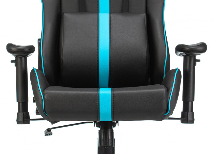 Кресло игровое A4Tech X7 GG-1200 черный/голубой эко.кожа крестов. пластик
